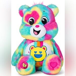 Care Bears Good Vibes 14” Jumbo Plush Smiling Bear Rainbow Stuffed Toy